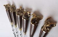 Набор шампуров с декоративным литьем и дер. ручкой "Пирушка на опушке" (6 шт)