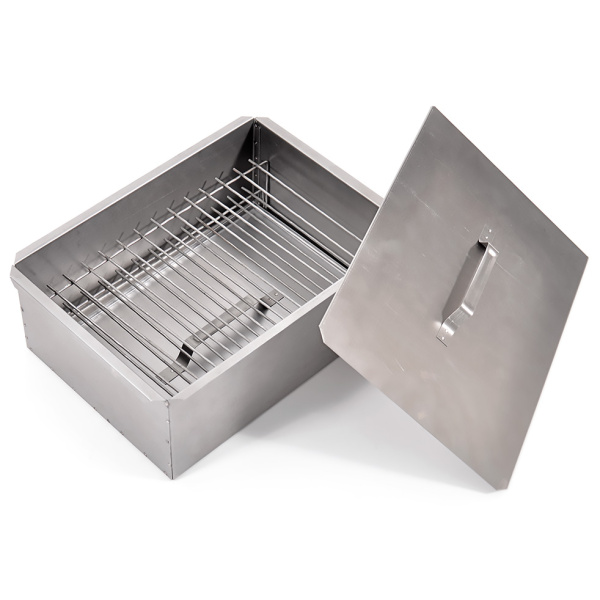 Коптильня двухъярусная 380х280х170мм нерж. 0,5мм