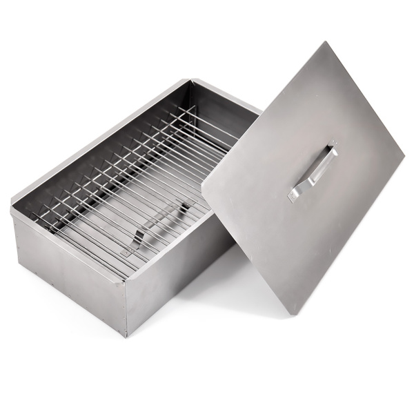 Коптильня двухъярусная 480х280х270мм нерж. 0,8мм