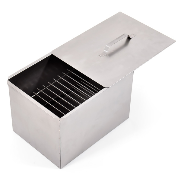 Коптильня двухъярусная 380х280х270мм нерж. 0,8мм