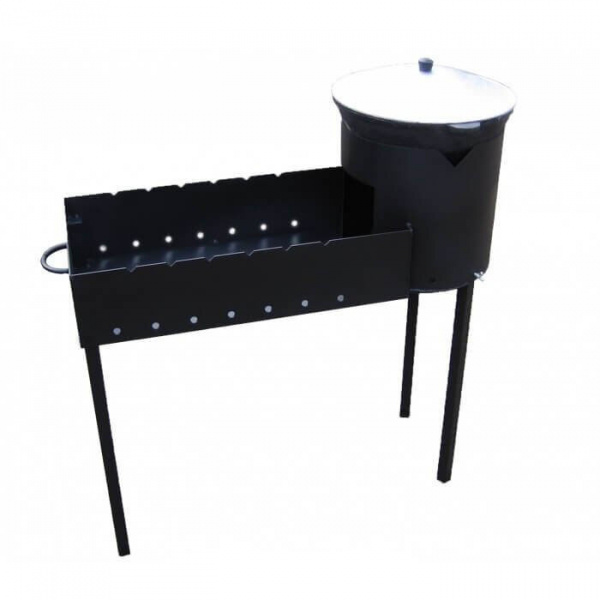 Мангал с печью для казана 8-10 литров