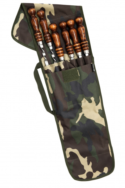 Набор шампуров в чехле "Охотничий"