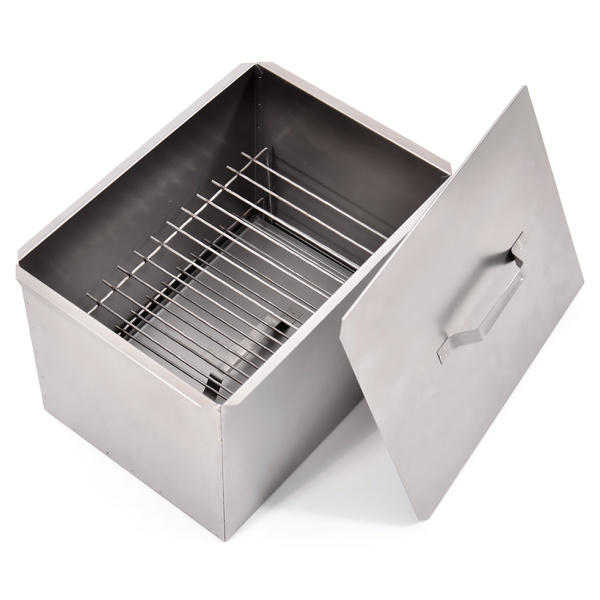 Коптильня двухъярусная 380х280х270мм нерж. 0,8мм