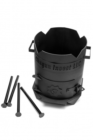 Печь для казана разборная усиленная с дверцей, диам.300мм(казан 4,5-6л)