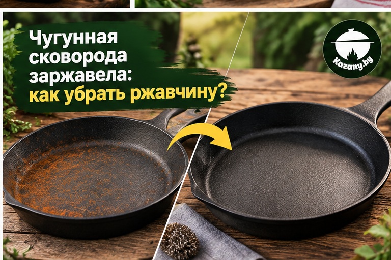 Что делать, если чугунная сковорода заржавела Что делать, если чугунная сковорода заржавела
