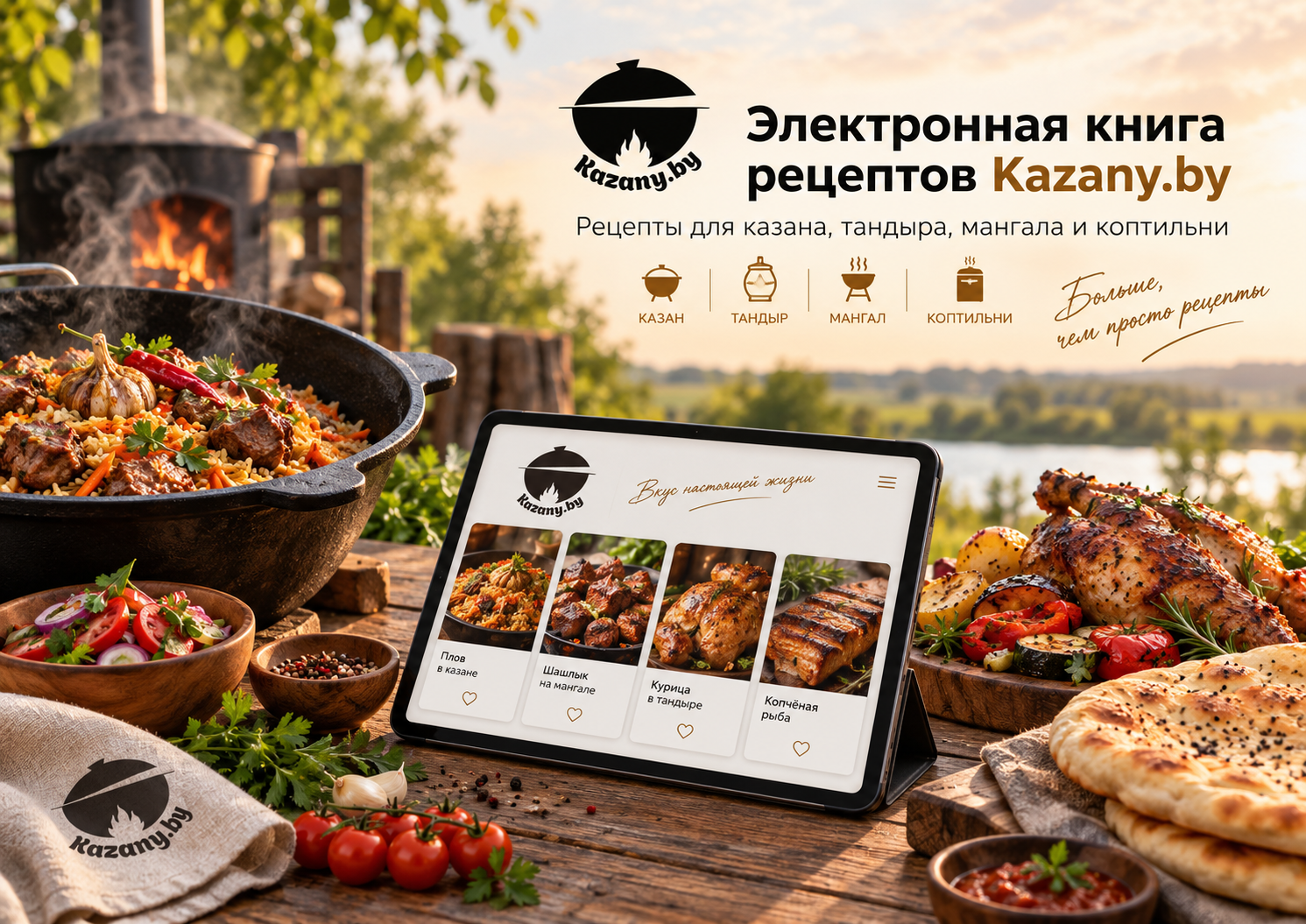 Книга рецептов Kazany.by: готовим в казане, тандыре и на мангале Книга рецептов Kazany.by: готовим в казане, тандыре и на мангале