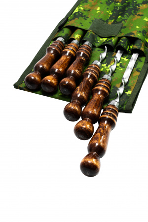 Набор шампуров в чехле "Охотничий"