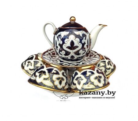 Чайный сервиз Пахта на 6 персон. Фарфор. Узбекистан