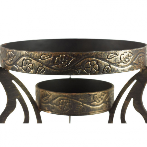 Садж стальной 35 см + подставка кованая "Султан"