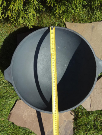 Казан чугунный Легмаш 8 литров с чугунной крышкой САДЖ - сковородой