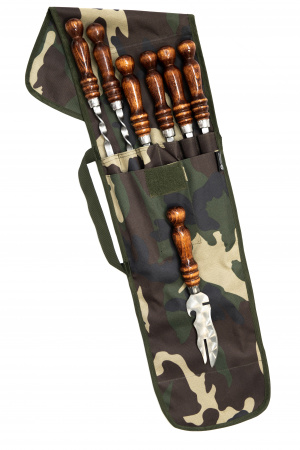 Набор шампуров в чехле "Охотничий"