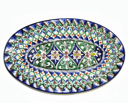 Блюдо овальное "Риштан", большое
