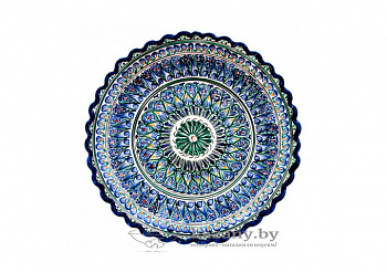 Тарелка "Риштан" с резными краями 25см