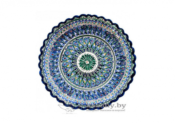 Тарелка "Риштан" с резными краями 25см