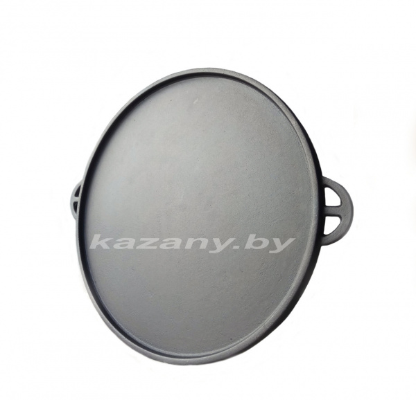 Казан узбекский чугунный 10л круглое дно с крышкой-гриль