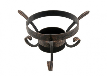 Садж чугунный 40 см + подставка кованая "Шелковый путь"