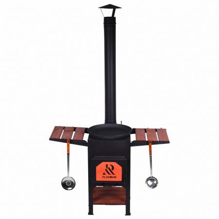 Печь "Plovman" + Казан 10л Syton с крышкой-сковородой