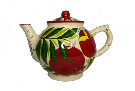 Чайник узбекский керамический. Гранат. 1 литр