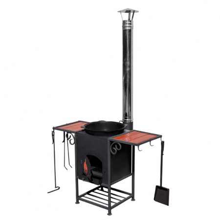 Очаг "Самарканд" + Казан узбекский 12 литров (круглое дно)